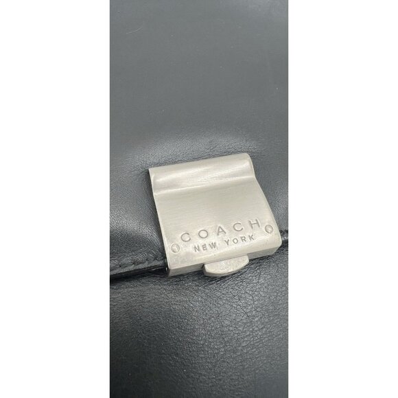 VTG Rare 90's Coach Bridle Flap Satchel Bag Purse E8E-6702 Made In Italy Black - Picture 3 of 15